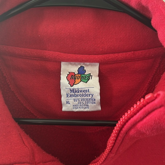 *Vintage* IU Indiana University Hoosiers Embroidered Quarter Zip Sweatshirt - Picture 3 of 5